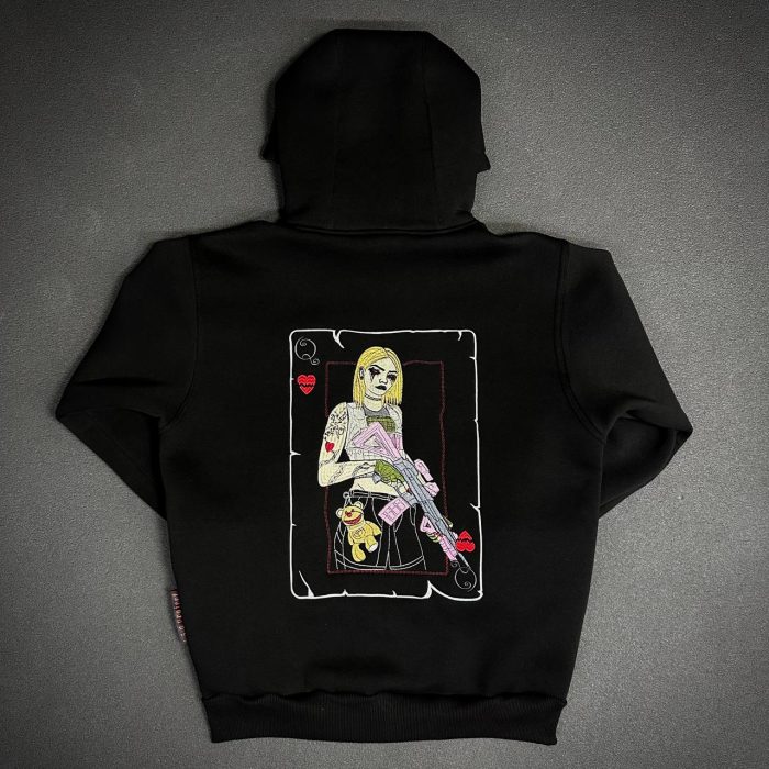 Zip худі “QUEEN” чорний