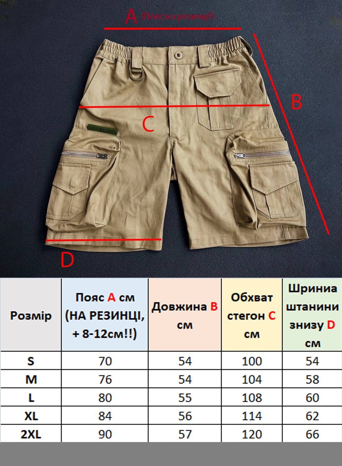 Таблиця розмірів